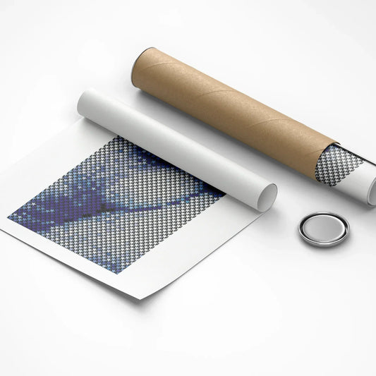 Roll of paper with a textured pattern on a white background