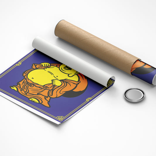 Digital sanctuary wall art print for clean ergonomic workstation