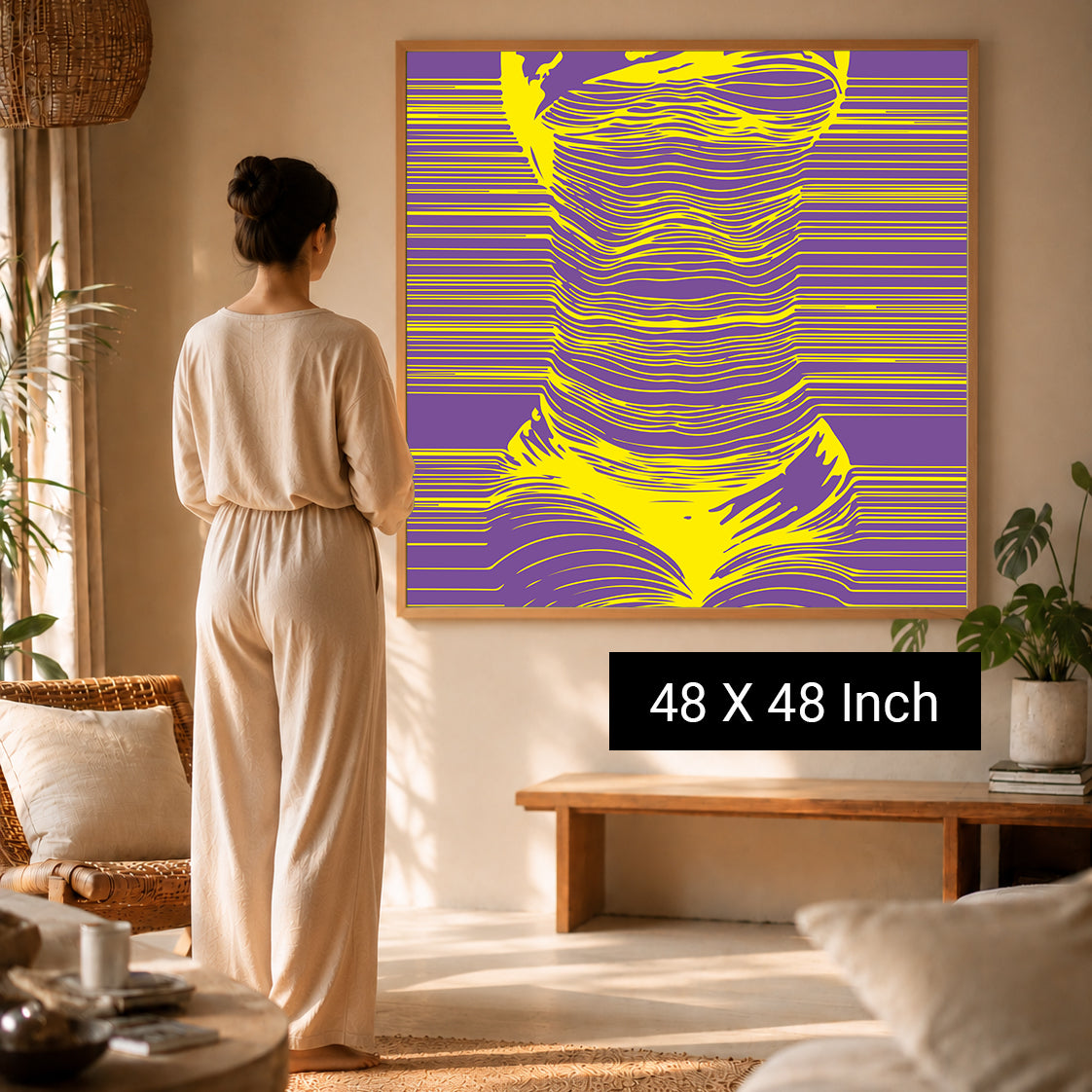 Sacred geometry dot art print for meditation room wall decoration