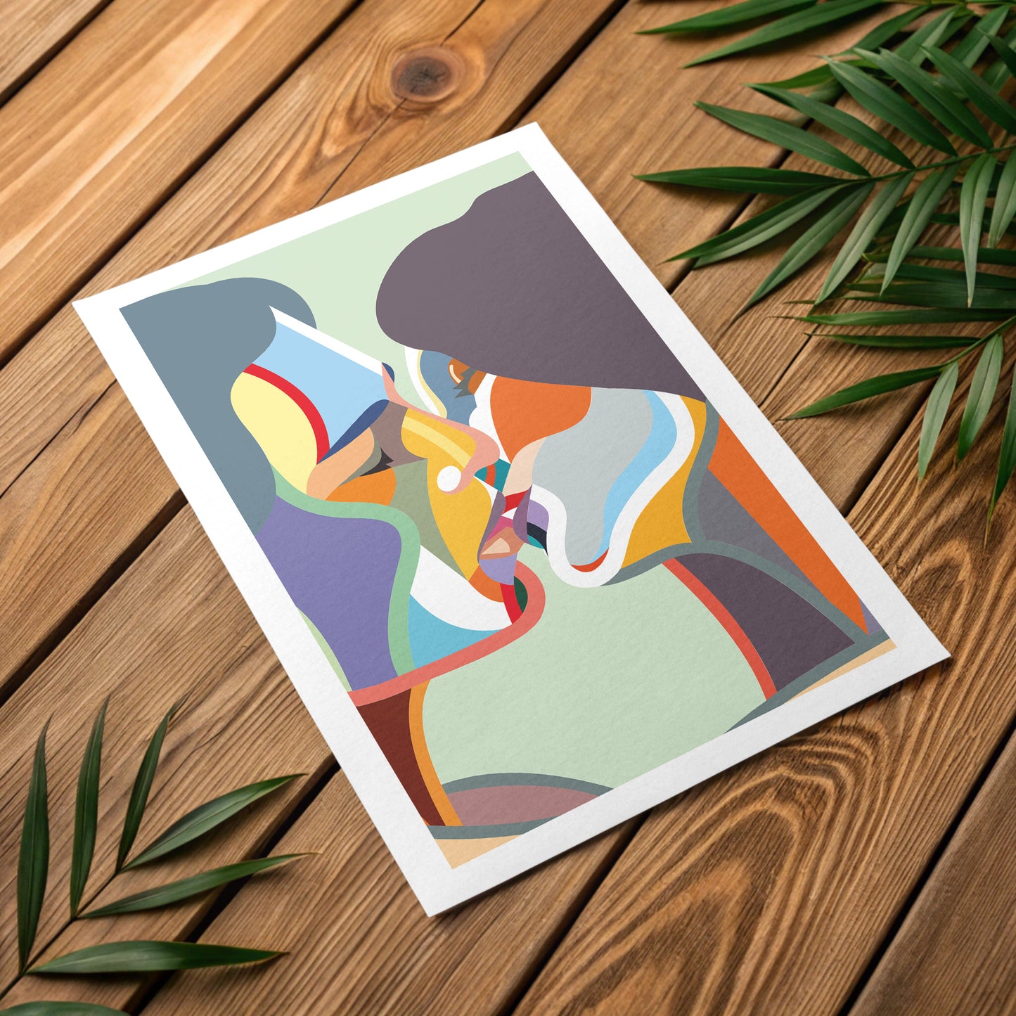 Gentle wave kinetic illusion canvas print in soft pastel hues