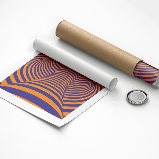 Smooth 3D geometry illusion artwork for modern interior design