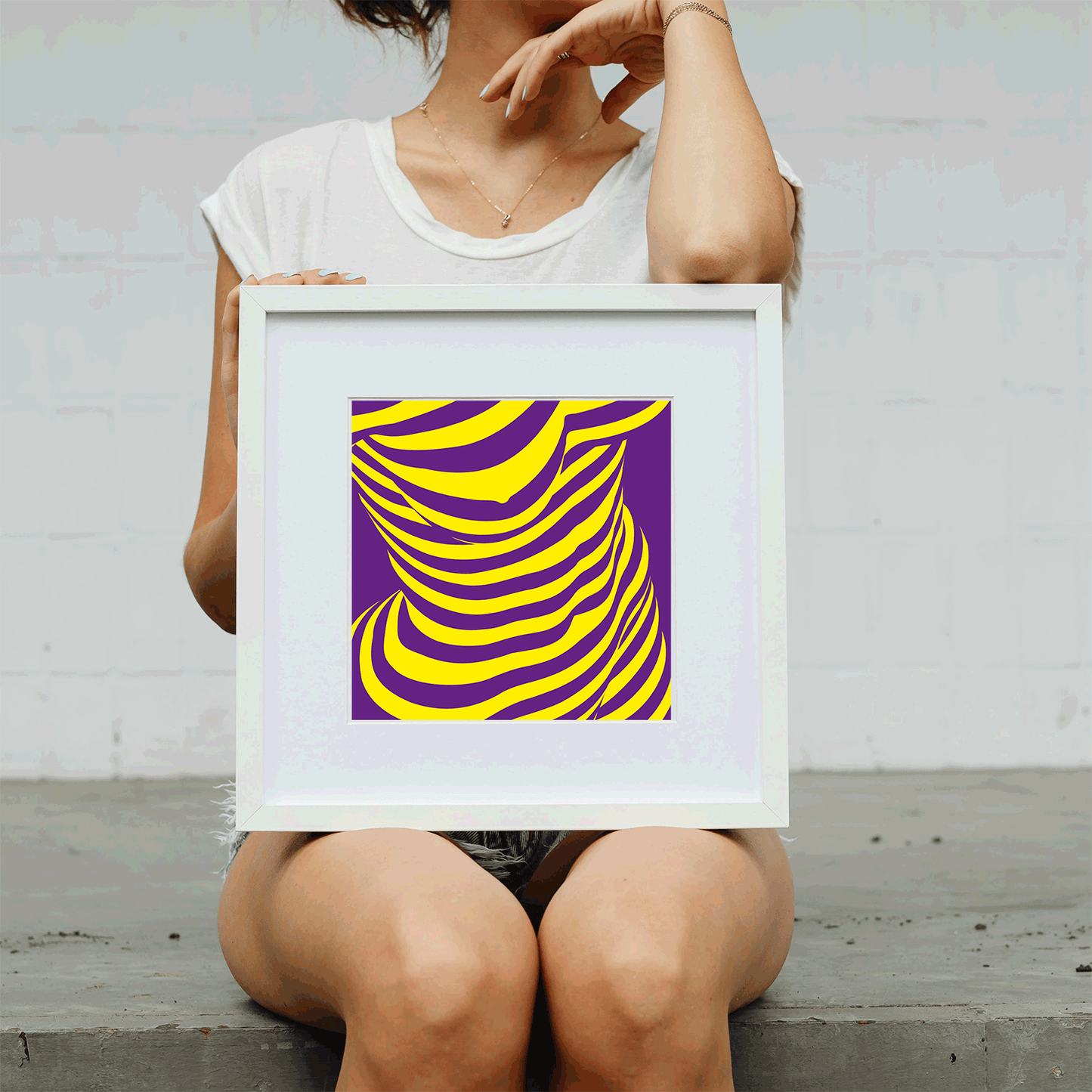 Visual therapy print for regulating emotional intensity