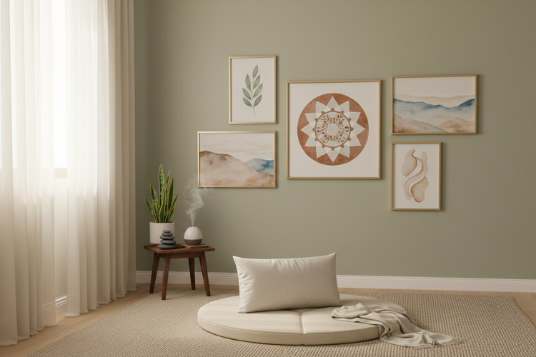 21 Mindfulness Wall Art Ideas for Your Meditation Corner - Ilu Art Therapy