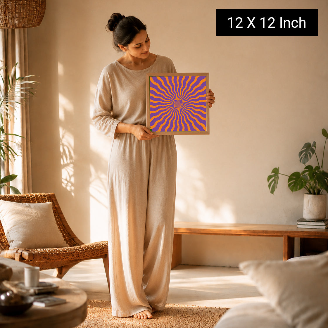 calming symmetry canvas for luxury wellness rooms