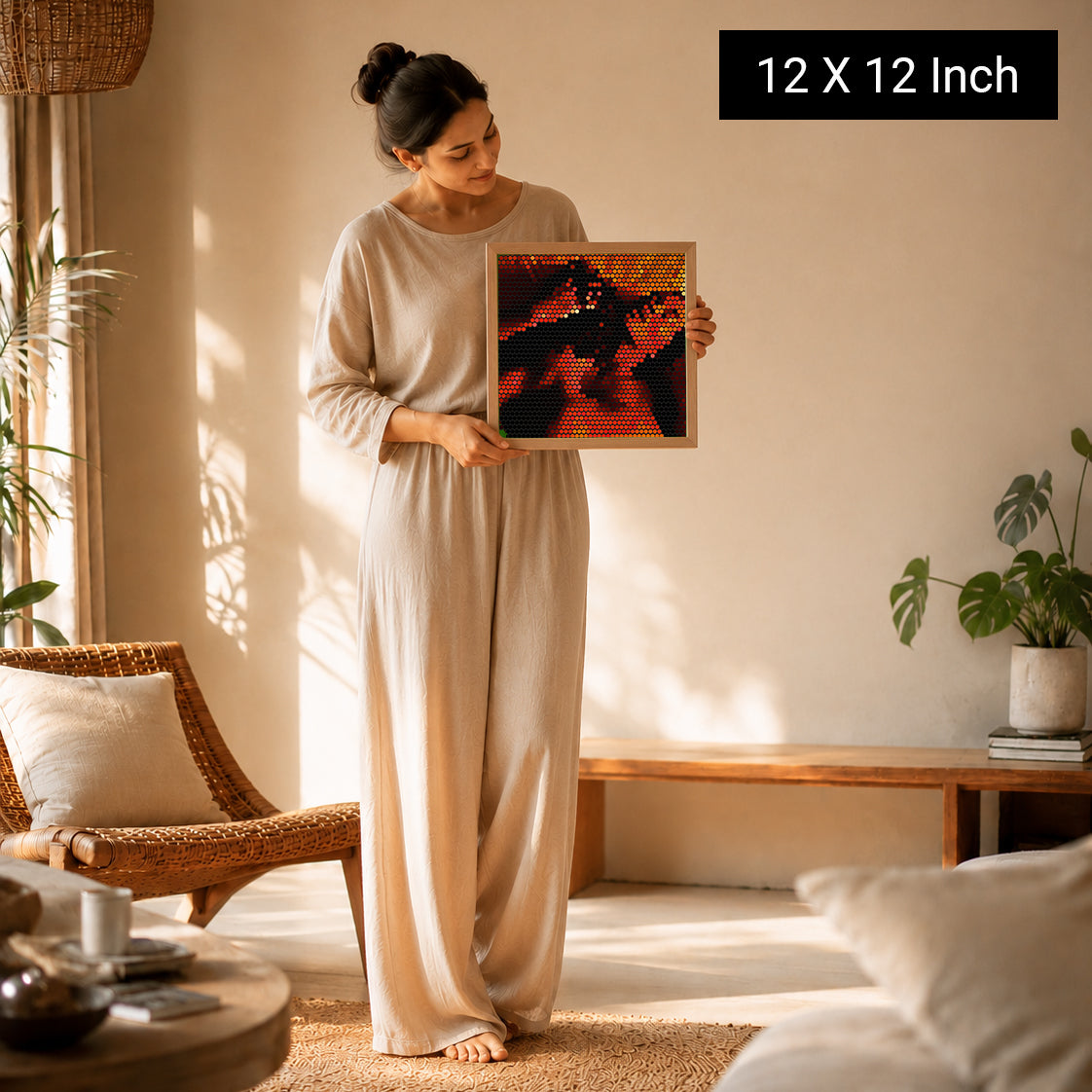 sacred geometry canvas painting for peaceful interiors and spiritual energy