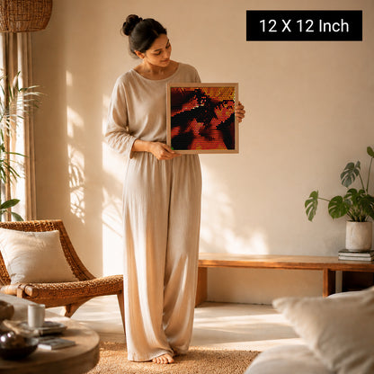sacred geometry canvas painting for peaceful interiors and spiritual energy