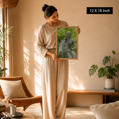 peaceful room decor with spiritual wall paintings
