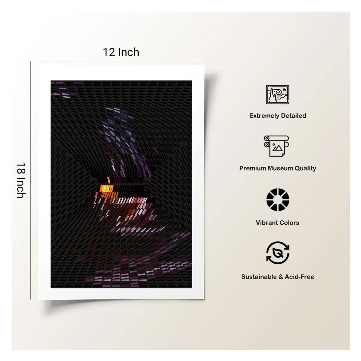 therapeutic abstract art print for counseling room walls