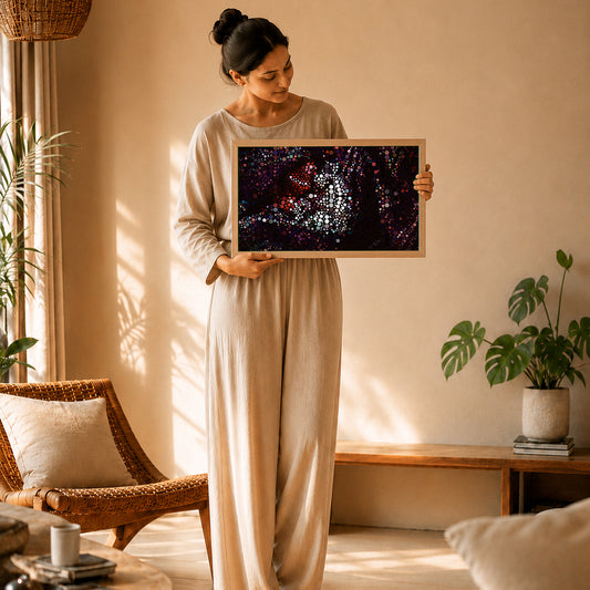 peaceful home canvas print for emotional healing and calming room vibes