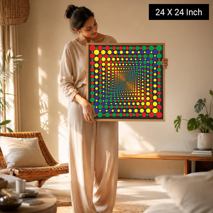 calming geometric wall art for office wellness and stress relief decor