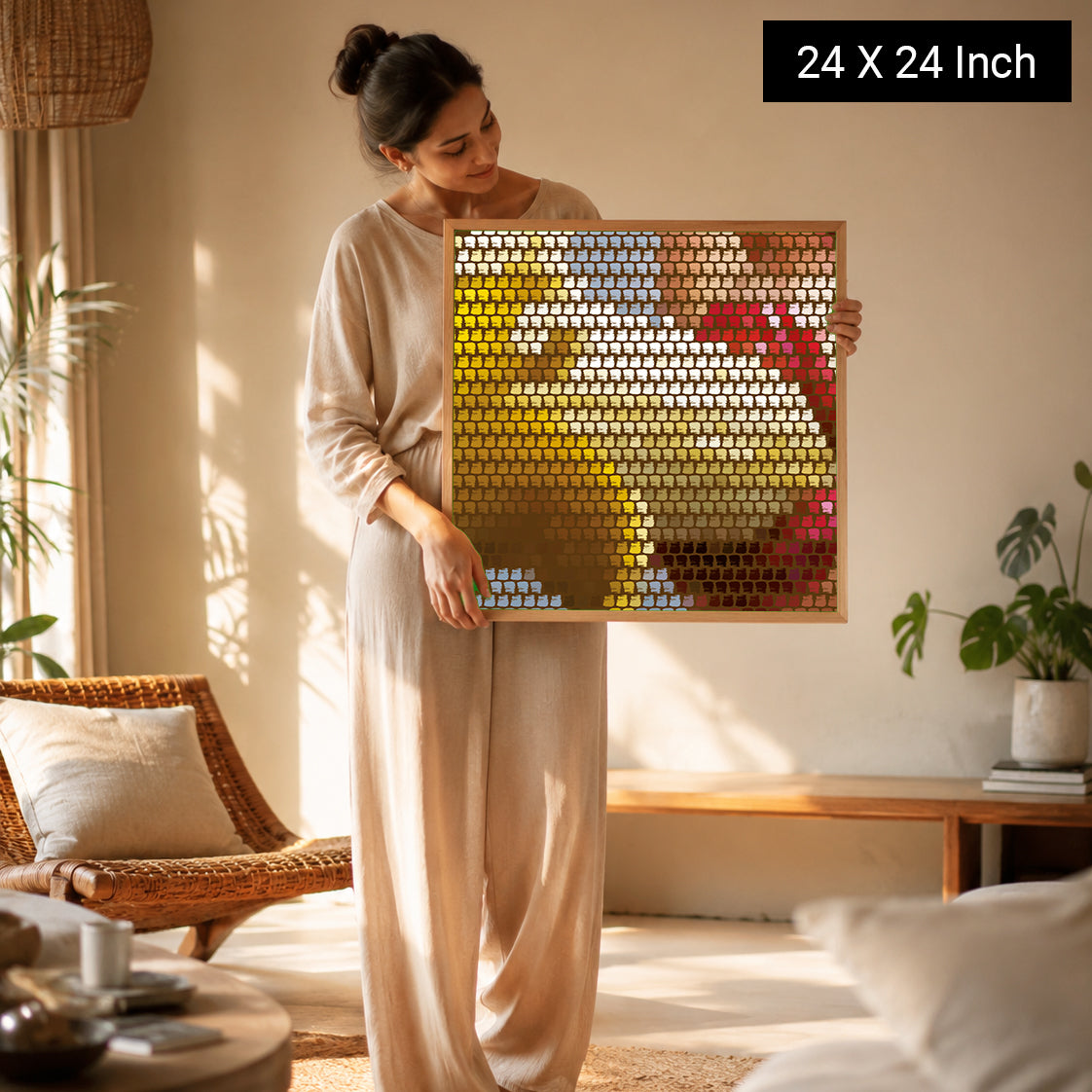 luxury spiritual painting for calming interiors and emotional wellness design