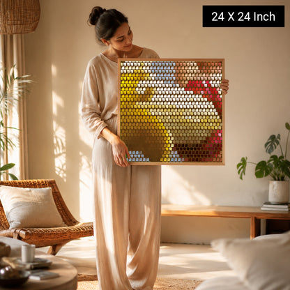 luxury spiritual painting for calming interiors and emotional wellness design