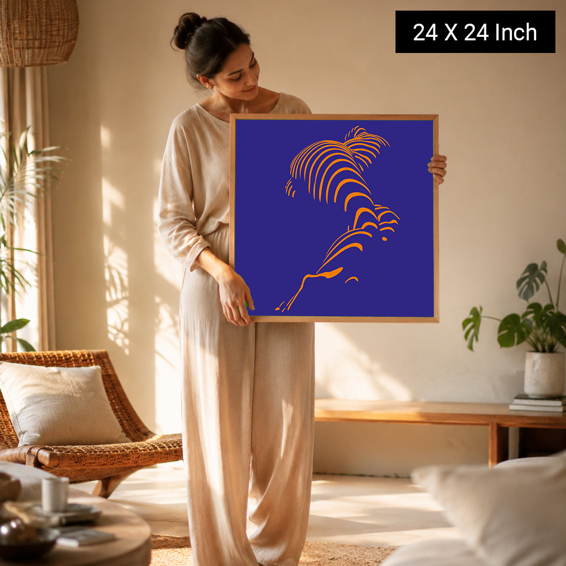 stress relief wall painting for modern bedroom and living room