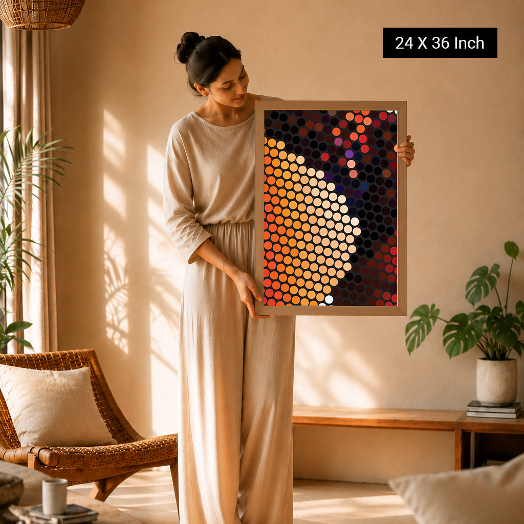 Meditation-inspired abstract wall decor