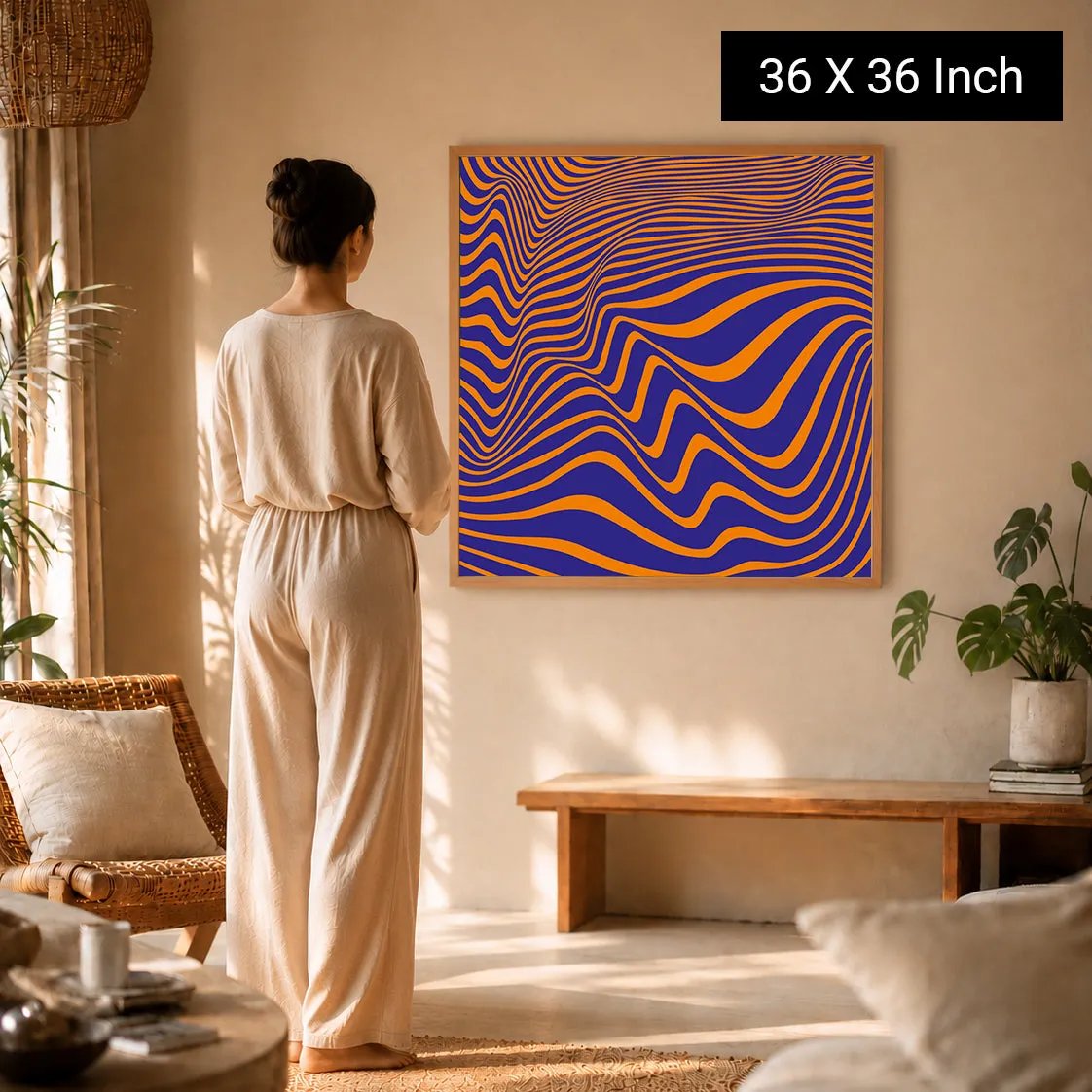 premium spiritual canvas decor for calming bedroom atmosphere