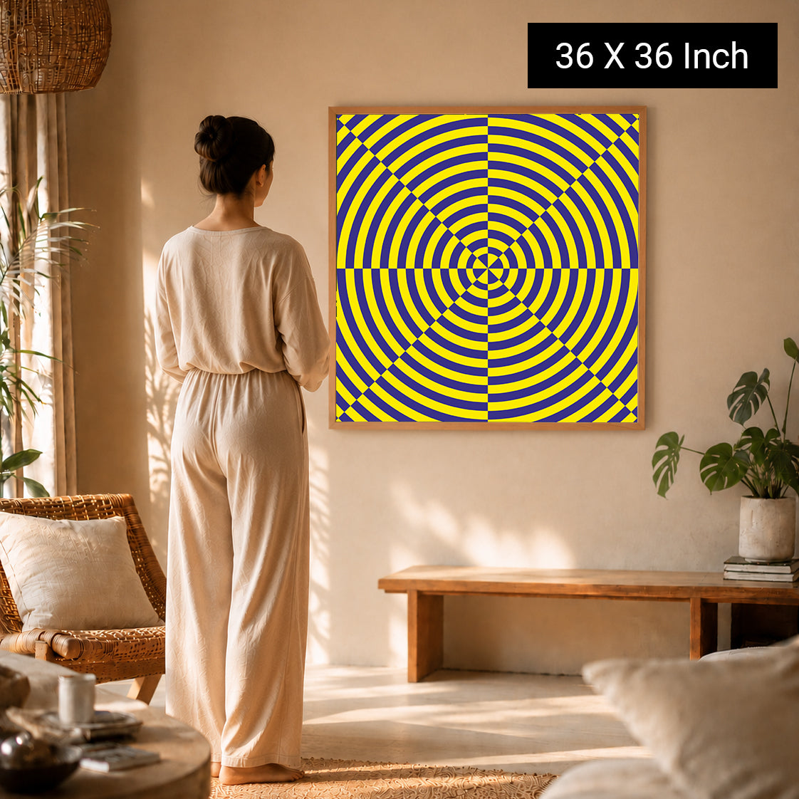 emotional balance wall painting for calming modern apartments
