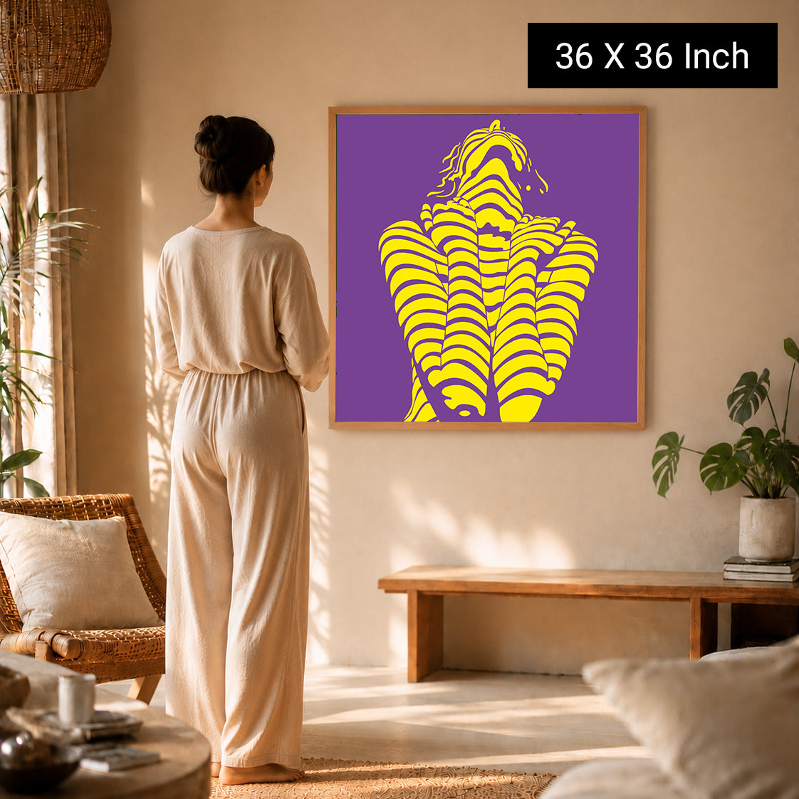 Serenade in Motion – Abstract Female Form & Flow Framed Fine Art Print