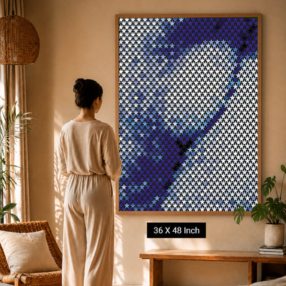 Therapeutic geometric art for calm interiors