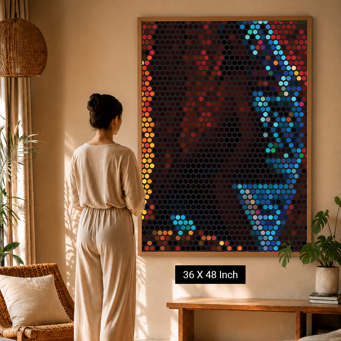 Calming canvas art for luxury interiors
