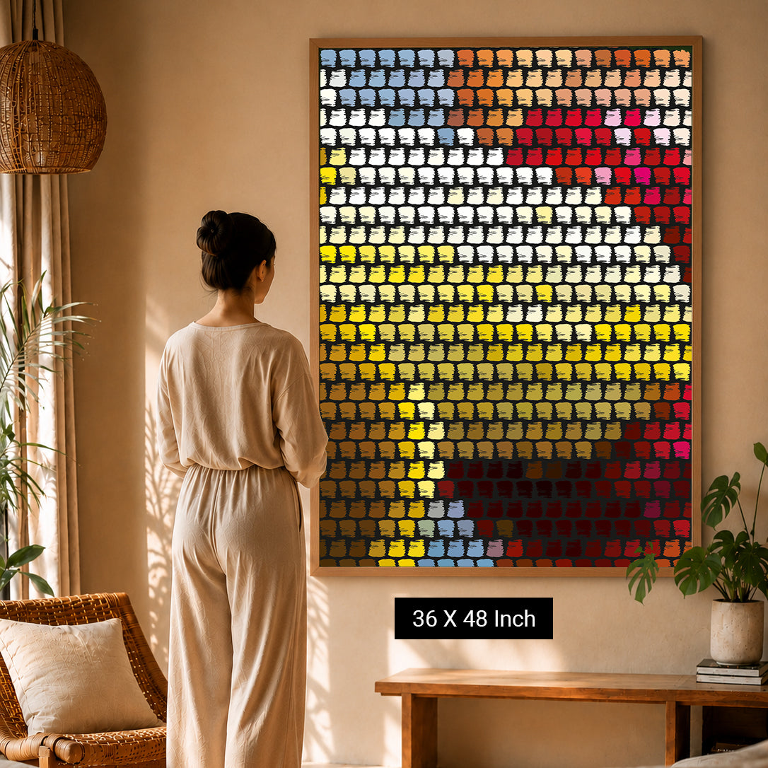 Calming abstract canvas for mindful living