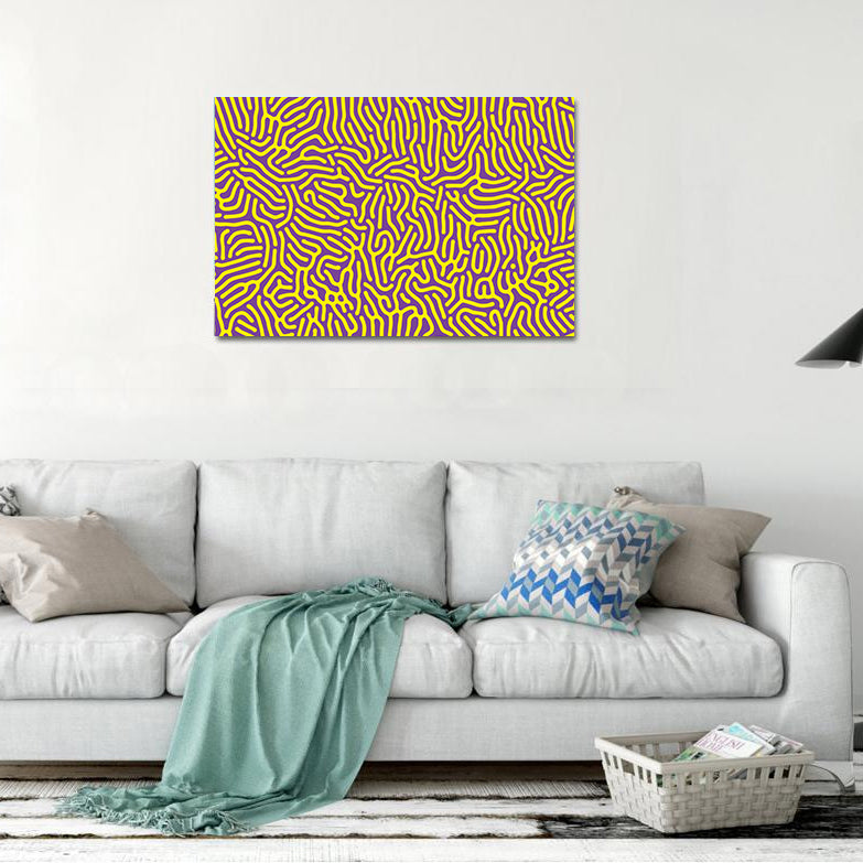 Abstract illusion decor for relaxation and mental clarity