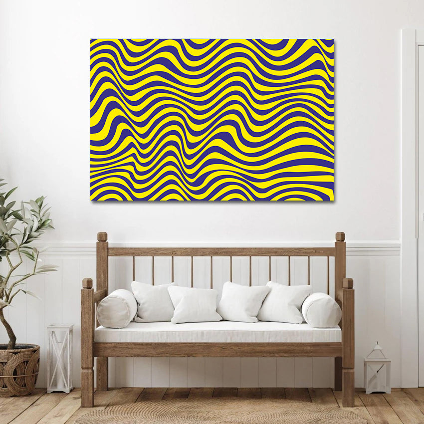 Hypnotic illusion wall art for calming visual effect