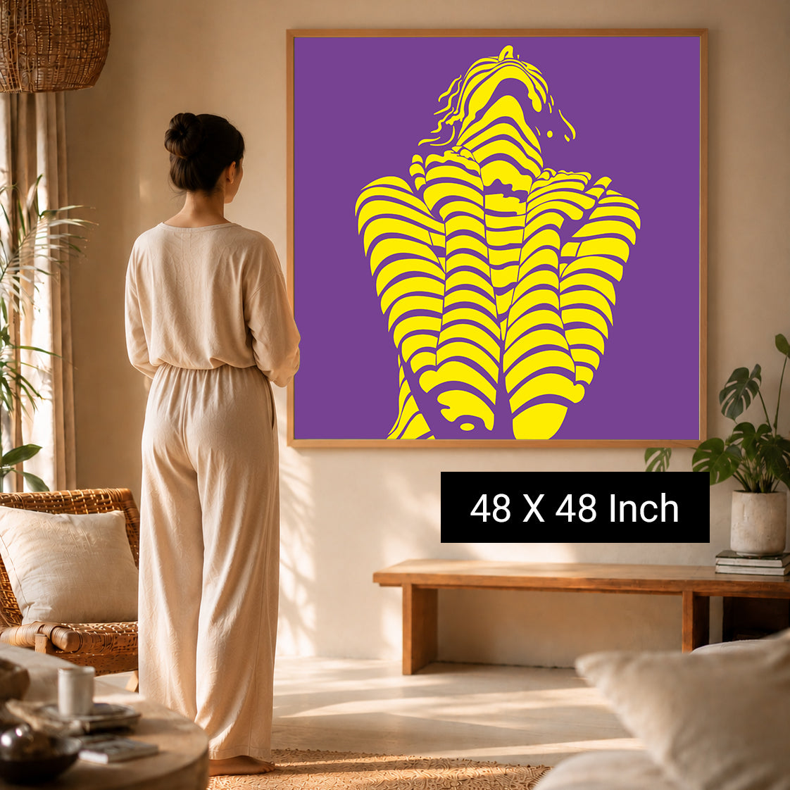 Serenade in Motion – Abstract Female Form & Flow Framed Fine Art Print