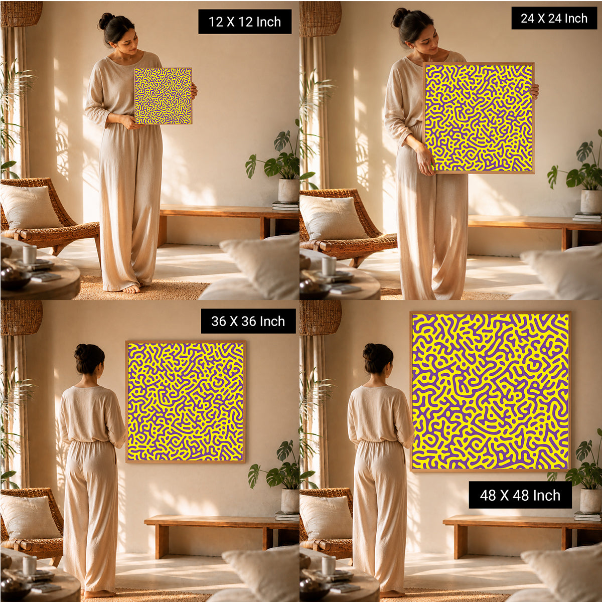 serene abstract wall prints for calming homes
