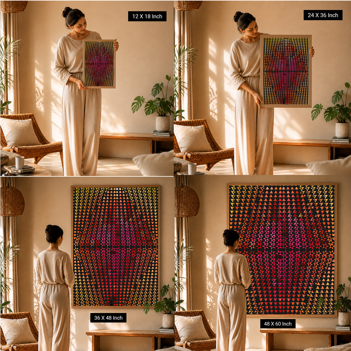 peaceful geometric wall decor for modern homes