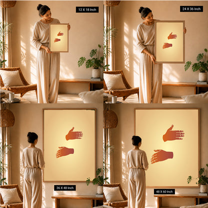 relaxing wall frames for modern bedroom interiors
