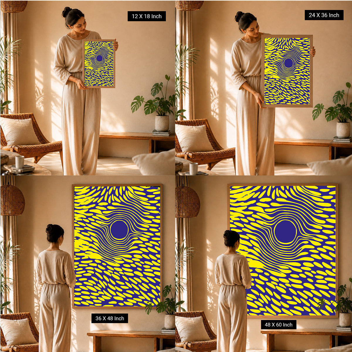 yoga inspired wall art for wellness spaces