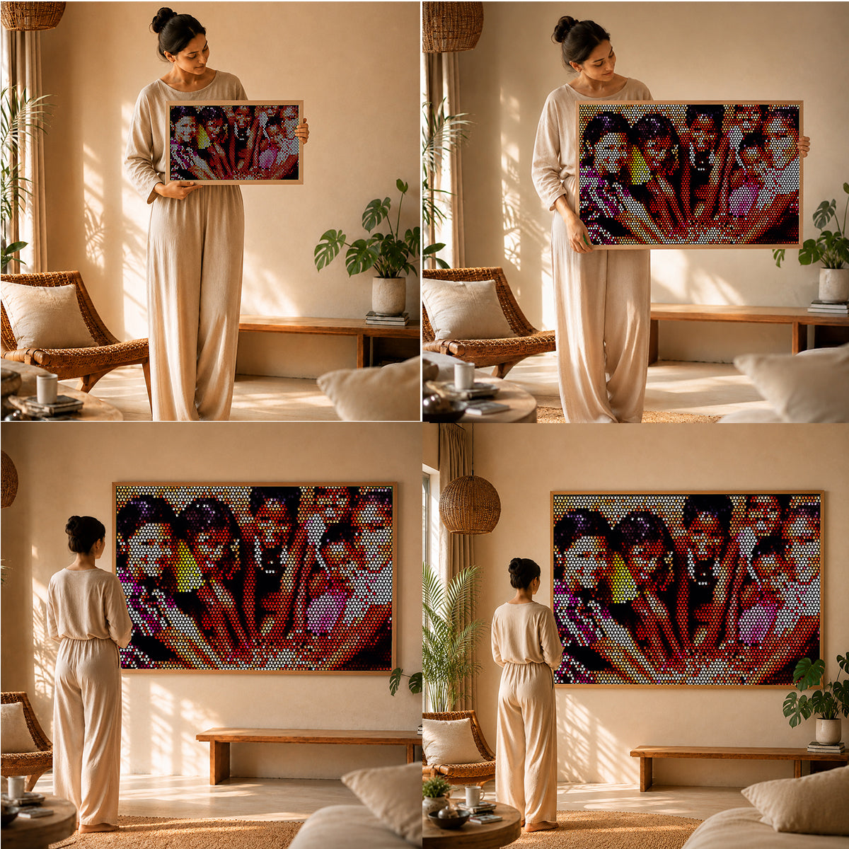 sacred mandala wall painting for peaceful meditation room and yoga spaces
