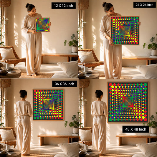 relaxing abstract wall painting for cozy bedroom and meditation corners