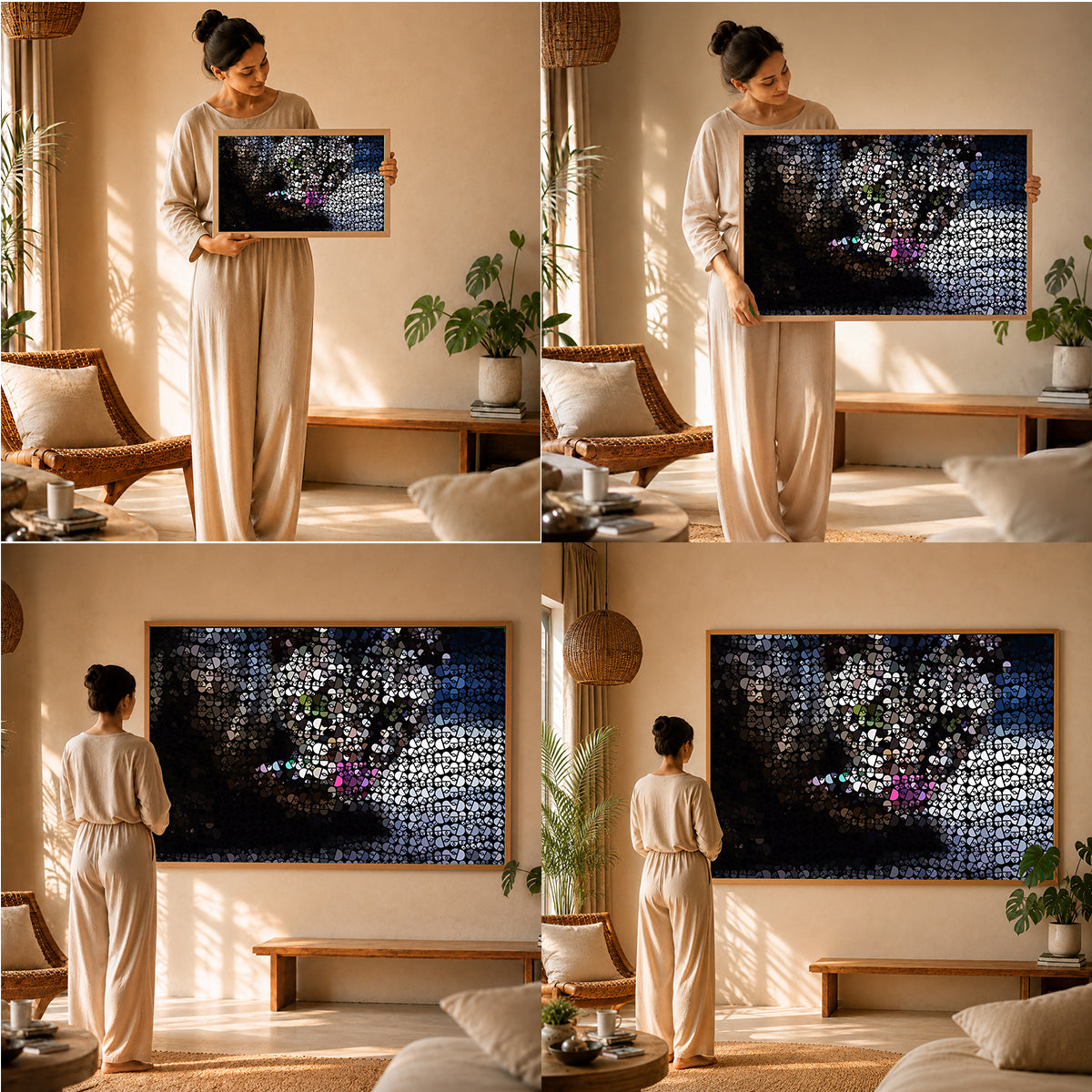 meditation inspired artwork for modern home decoration