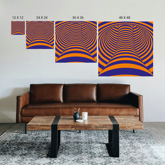 Optical illusion wall decor for soothing visual experience