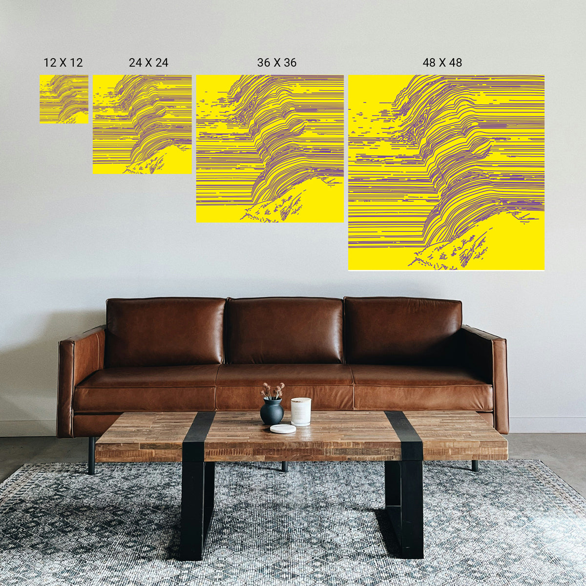 Therapeutic art print for reducing stress in office decor