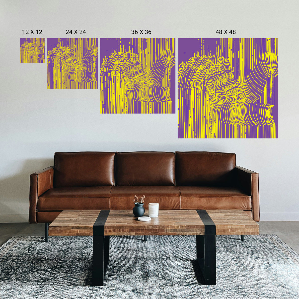 Abstract illusion print for relaxation and peaceful living
