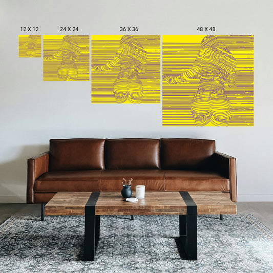 Abstract illusion wall art for mindfulness and focus