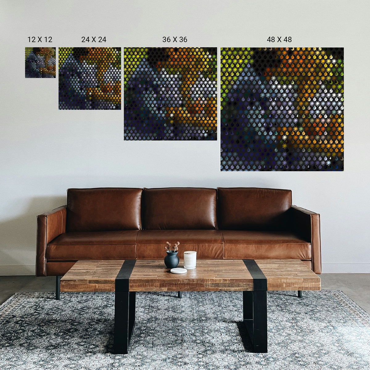 Optical illusion art for peaceful home atmosphere