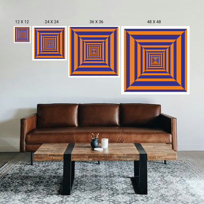 Corporate wellness room design board with biophilic geometric art and soft furnishings.