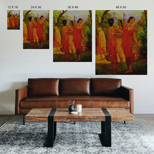 Therapeutic illusion print for calm and balanced home interior