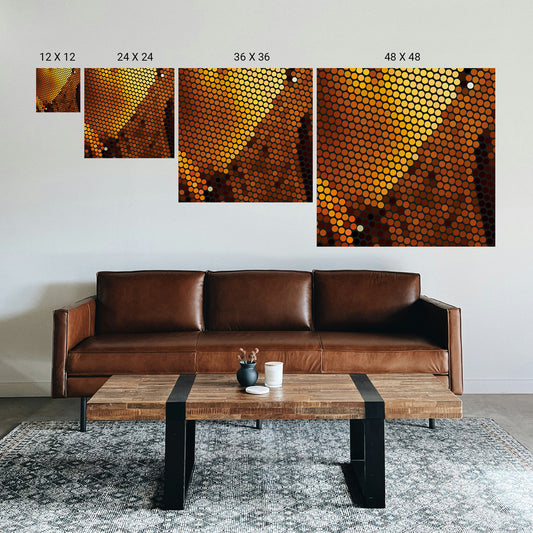 Abstract illusion art for calming home decor