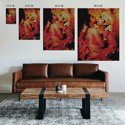 Abstract therapeutic art print for mental relaxation