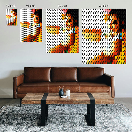 Close‑up of intricate dot‑art symmetry print designed to support focus and nervous system regulation