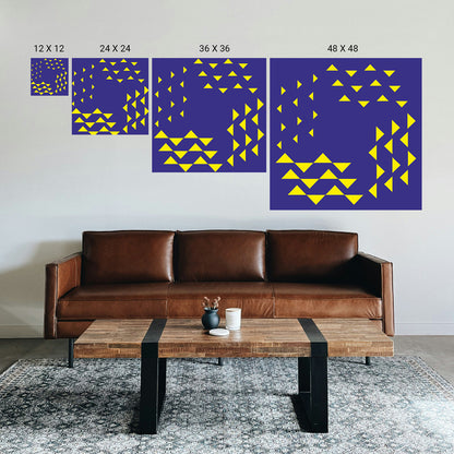 Therapist office mood board featuring color palettes and symmetry‑based art options.