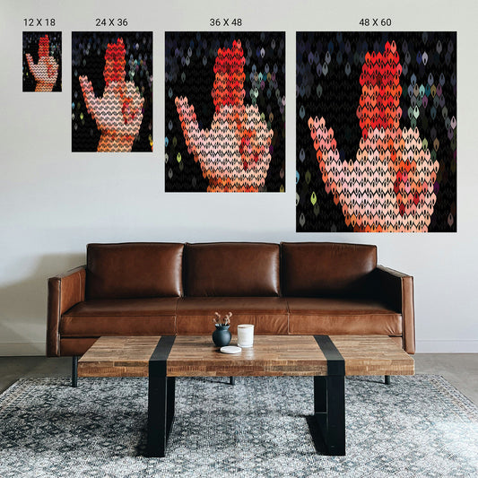Soft, balanced wall art transforming a counseling room into a safe, welcoming healing space
