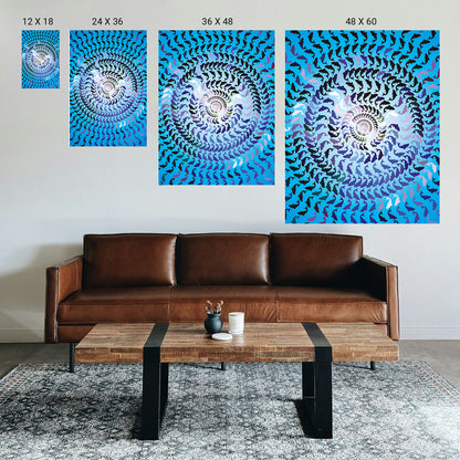 Optical illusion decor for mood enhancement