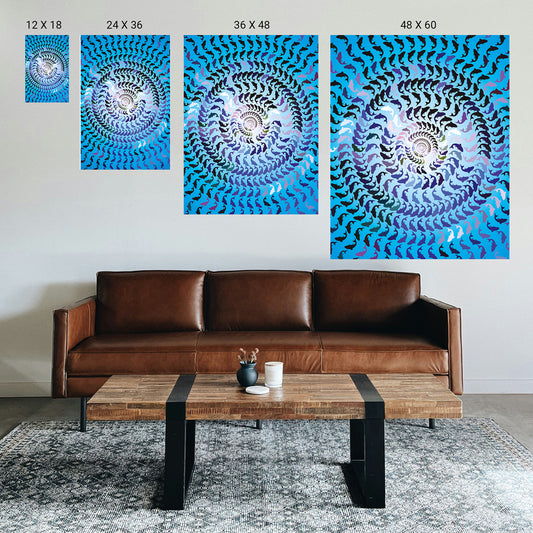 Optical illusion decor for mood enhancement