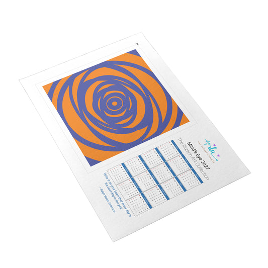 2027 Single Page Wall Calendar | Cut-Out & Frameable Mind’s Eye Art Print - Ilu Art Therapy