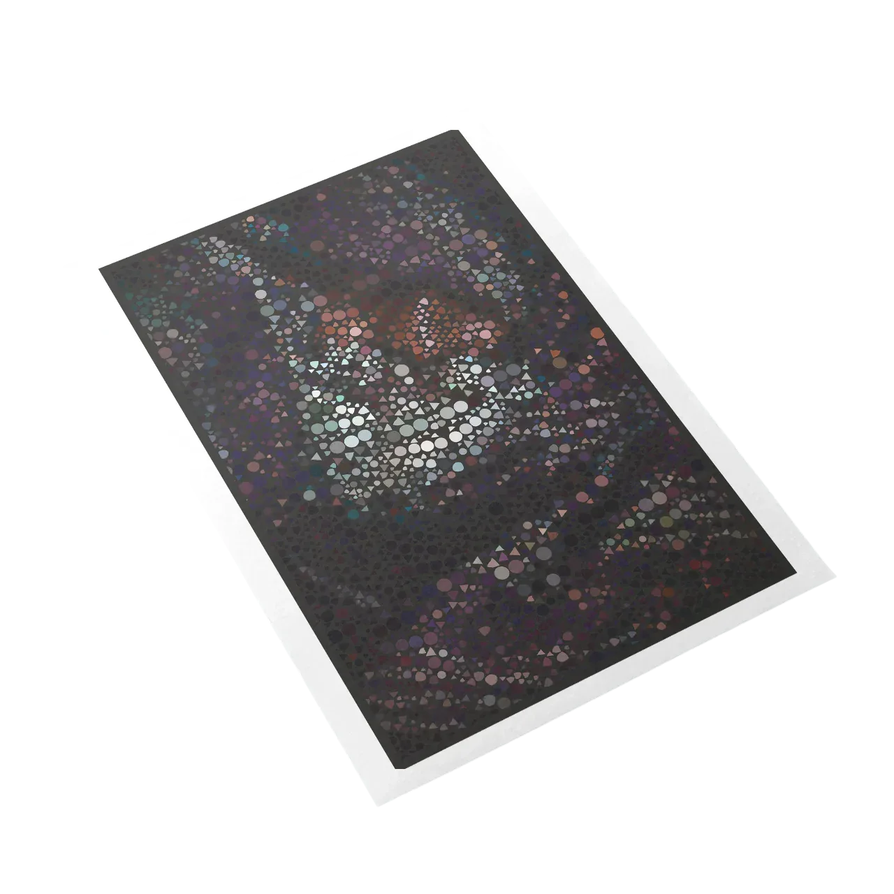 Black mat with star pattern on a white background